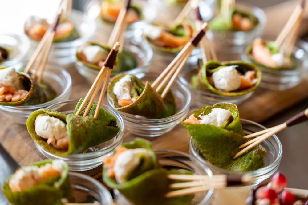 Bouchées faites maison pour un cocktail dînatoire en Gironde