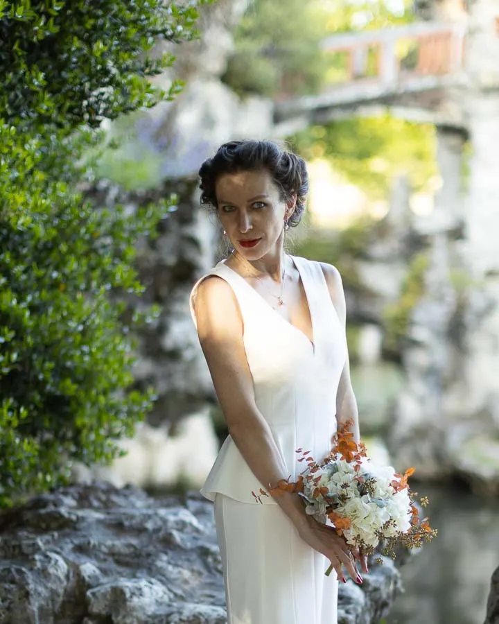 Mariée lors d'un mariage en Gironde servi par Chez Anna traiteur